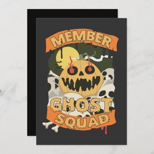 Lid Ghost Squad Grappige bijpassende neef Hallowee Kaart (Voorkant / Achterkant)