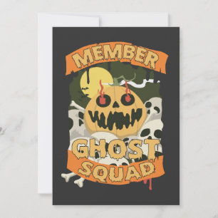 Lid Ghost Squad Grappige bijpassende neef Hallowee Kaart