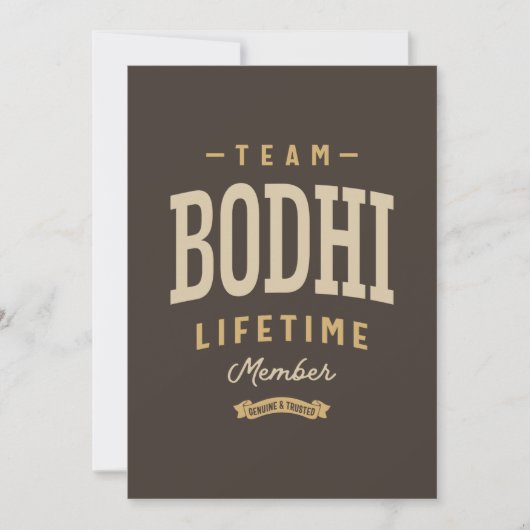 Lid op Levensduur van Team Bodhi Gepersonaliseerde Kaart (Voorkant)