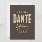 Lid Team Dante Gepersonaliseerde Naam Kaart (Voorkant)