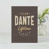 Lid Team Dante Gepersonaliseerde Naam Kaart (Staand voorkant)