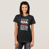 lid Tsjechisch team Tsjechisch Tsjechisch drinktea T-shirt (Voorkant volledig)