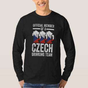 lid Tsjechisch team Tsjechische Tsjechische drinkt T-shirt