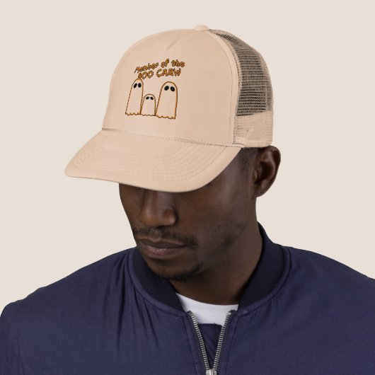Lid van BOO CREW Funny Ghost Design Trucker Pet (In situ)