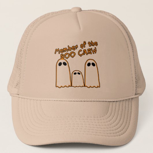 Lid van BOO CREW Funny Ghost Design Trucker Pet (Voorkant)