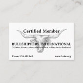 Lid van Bullshippers International met QR-code Visitekaartje (Voorkant)