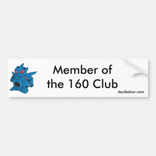 Lid van de 160 Club.. Bumpersticker (Voorkant)