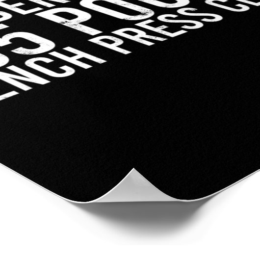 Lid van de 225 - pond - bankklub - Gym bod Poster (Hoek)