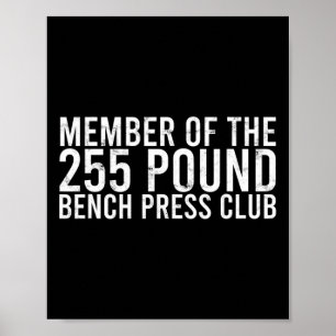 Lid van de 225 - pond - bankklub - Gym bod Poster