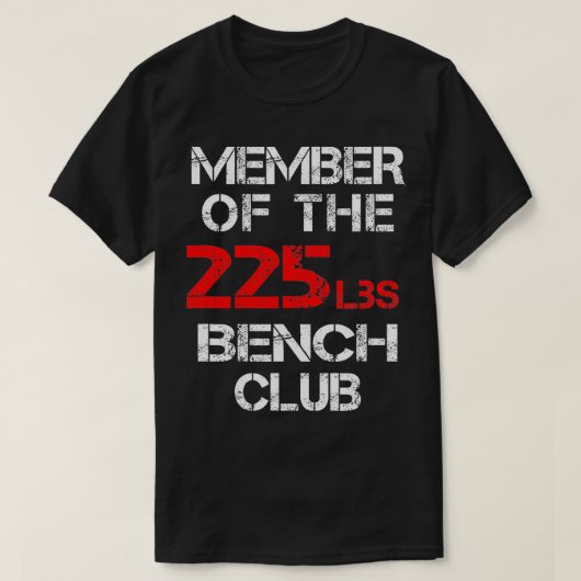 Lid van de 225lbs Bench Club T-shirt (Design voorkant)