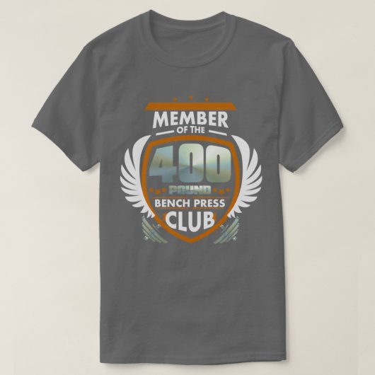 Lid van de 400 pond Bench Press Club T-shirt (Design voorkant)