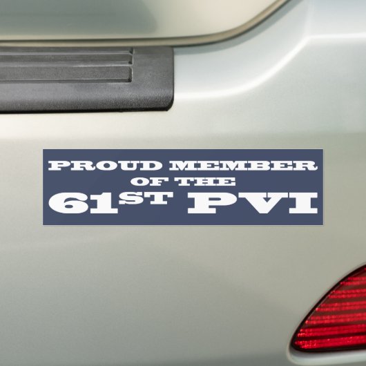 lid van de 61e PVI Bumpersticker (Op auto)