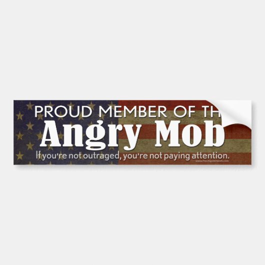 lid van de Angry Mob Bumpersticker (Voorkant)