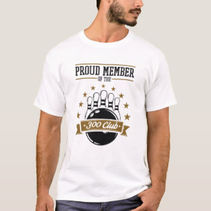 lid van de Bowling 300 Club Perfect Game T-shirt