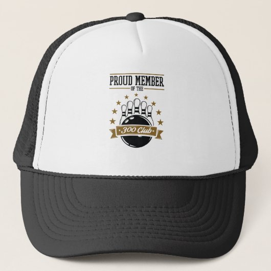 lid van de Bowling 300 Club Perfect Game Trucker Pet (Voorkant)