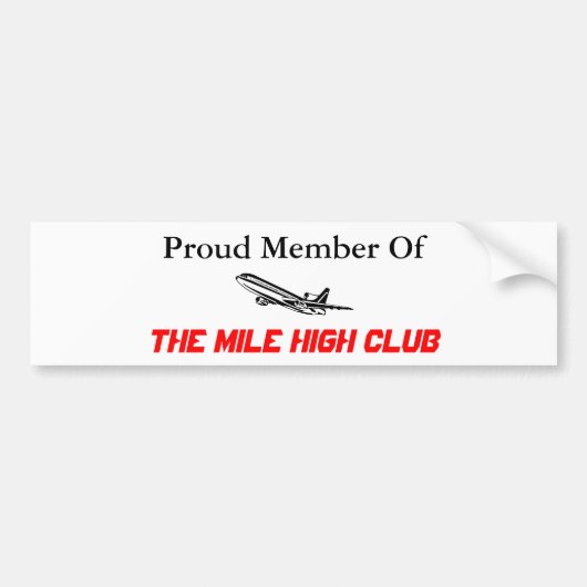lid van de Bumpersticker van de Mile High Club (Voorkant)