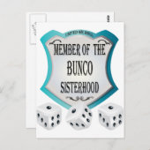 lid van de bunco sisterhood briefkaart (Voorkant / Achterkant)