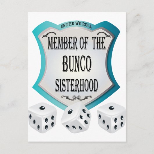 lid van de bunco sisterhood briefkaart (Voorkant)