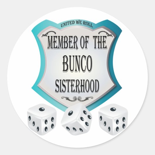 lid van de bunco sisterhood ronde sticker (Voorkant)