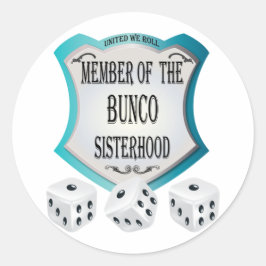 lid van de bunco sisterhood ronde sticker