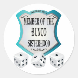 lid van de bunco sisterhood ronde sticker