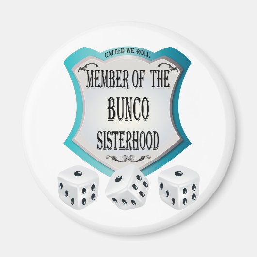 Lid van de Bunco Zusterschap Dice Magnet (Voorkant)