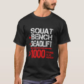 Lid van de Club van 1000 pond Powerlift T-shirt (Voorkant)