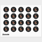 Lid van de club van vermoeide vaders fauteuil here ronde sticker (Vel)