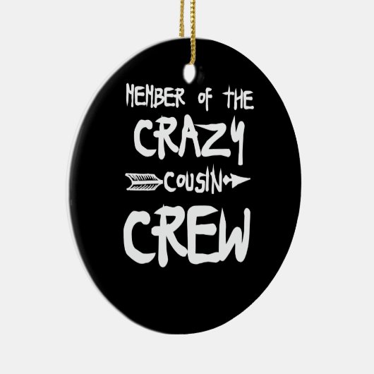 Lid van de Crazy Cousin Keramisch Ornament (Rechts)