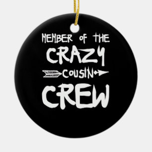 Lid van de Crazy Cousin Keramisch Ornament