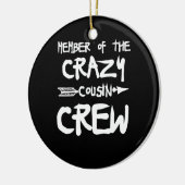 Lid van de Crazy Cousin Keramisch Ornament (Links)