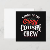 Lid van de Crazy neef Bemanner Zuster Gif Kaart (Voorkant / Achterkant)