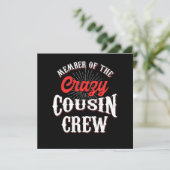 Lid van de Crazy neef Bemanner Zuster Gif Kaart (Staand voorkant)