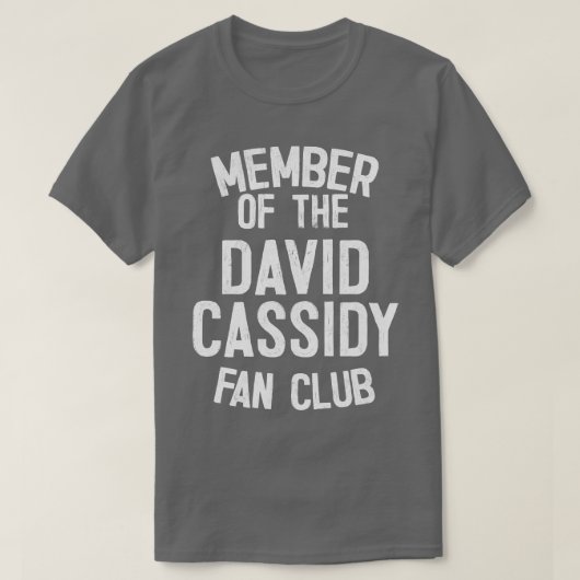 Lid van de David Cassidy Fan Club T-shirt (Design voorkant)