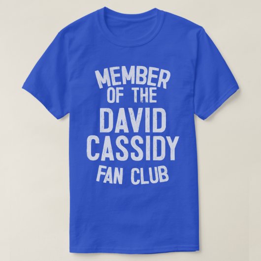 Lid van de David Cassidy Fan Club T-shirt (Design voorkant)