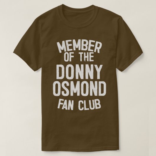 Lid van de Donny Osmond Fan Club T-shirt (Design voorkant)