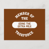 Lid van de Extra Mile Task Force Briefkaart (Voorkant)