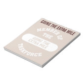 Lid van de Extra Mile Task Force Notitieblok (Linkerzijde)