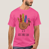 lid van de groep De Kinder tafel Club Thanksgiving T-shirt (Voorkant)