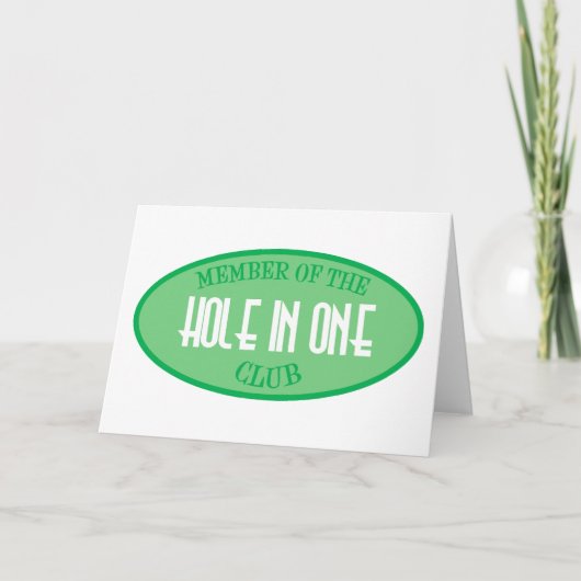 Lid van de Hole in One Club Kaart (Voorkant)