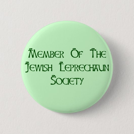 lid van de joodse vereniging Leprechaun Ronde Button 5,7 Cm (Voorkant)
