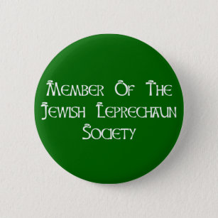 lid van de joodse vereniging Leprechaun Ronde Button 5,7 Cm