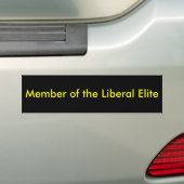 lid van de liberale Elite Bumpersticker (Op auto)