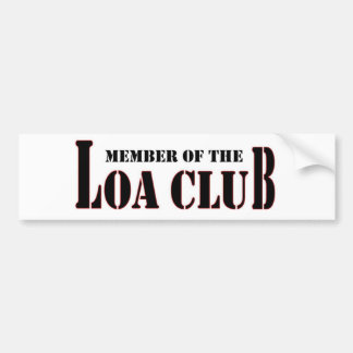 Lid van de LOA Club Bumpersticker