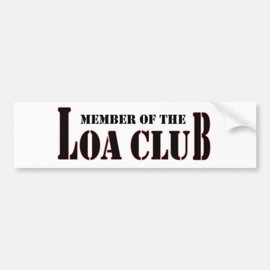 Lid van de LOA Club Bumpersticker (Voorkant)