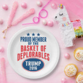 lid van de mand der deplorabele zaken - Trump Papieren Bordje (Feest)