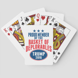 lid van de mand der deplorabele zaken - Trump Pokerkaarten