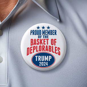 lid van de mand der deplorabele zaken - Trump Ronde Button 7,6 Cm