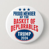 lid van de mand der deplorabele zaken - Trump Ronde Button 7,6 Cm (Voorkant)