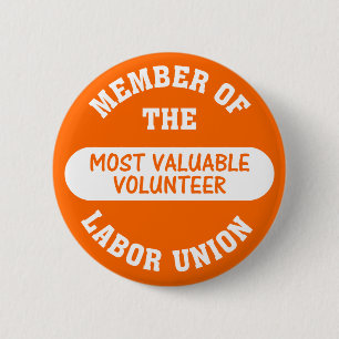 Lid van de meest waardevolle vrijwilligersarbeidve ronde button 5,7 cm
